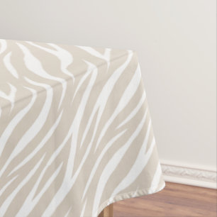 Nappe Simple Zebra Print Taupe blanc mignonne Motif mode