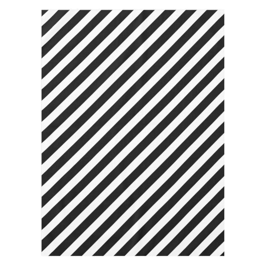 Nappe Simples bandes noires et blanches à Angle Motif (Devant)