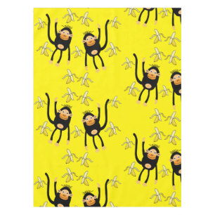 Nappe Singe Mignon Et Bananes