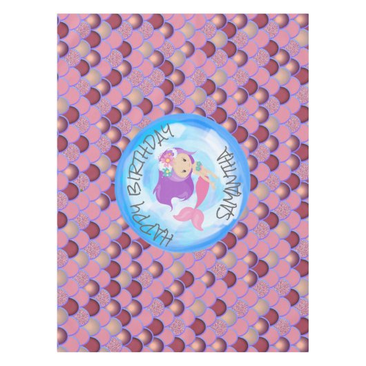 Nappe Sirène Mer Pourpre (Devant)