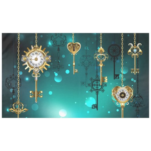 Nappe Skeleton Keys on Green Background (Devant (Horizontal))