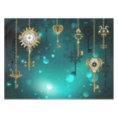Nappe Skeleton Keys on Green Background (Devant (Horizontal))