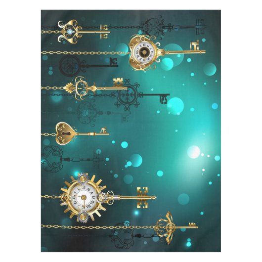 Nappe Skeleton Keys on Green Background (Devant)