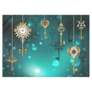 Nappe Skeleton Keys on Green Background