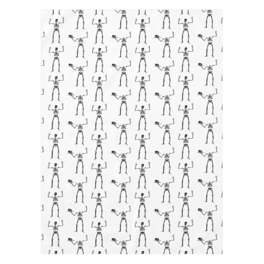 Nappe Skeletons D'Halloween, Baguette Ou Traite, Boo (Devant)