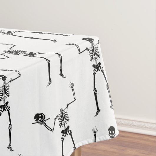 Nappe Skeletons D'Halloween, Baguette Ou Traite, Boo (In Situ)
