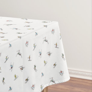 Nappe Skieurs d'hiver en action Motif