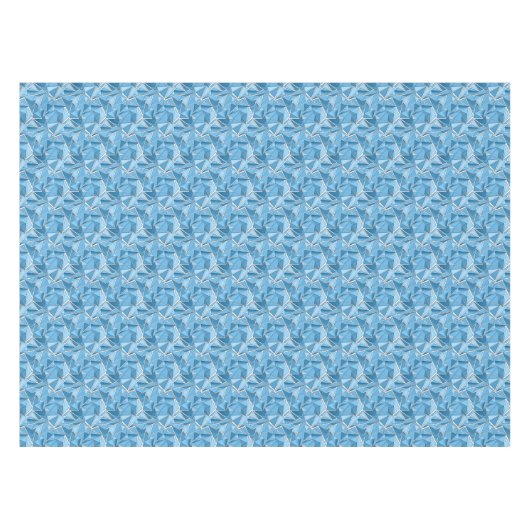 Nappe Sky blue and blue geometric shapes pattern modern  (Devant (Horizontal))