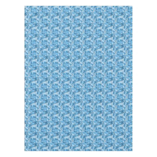 Nappe Sky blue and blue geometric shapes pattern modern  (Devant)