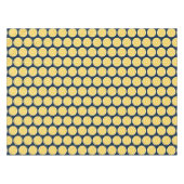 Nappe Slice de citron moderne Marine bleu et jaune (Devant (Horizontal))
