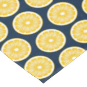 Nappe Slice de citron moderne Marine bleu et jaune (Angle)
