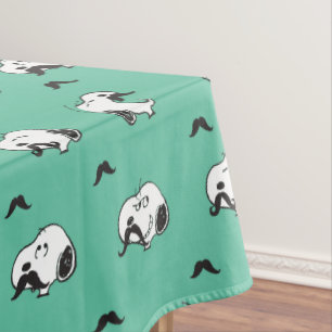 Nappe Snoopy Moustaches et Motif Turquoise