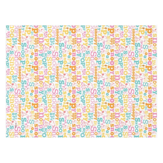 Nappe Snoopy Pastel Text Pattern (Devant (Horizontal))
