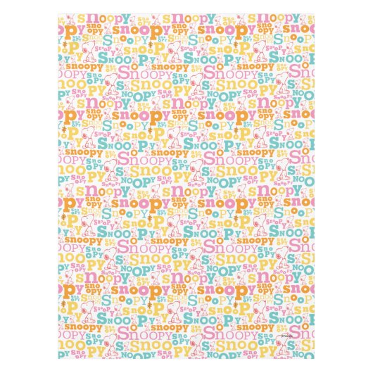 Nappe Snoopy Pastel Text Pattern (Devant)