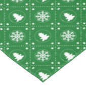 Nappe Snowflakes blanc vert classique Arbres de Noël (Angle)