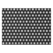 Nappe Snowflakes Ikat - Noir et blanc (Devant (Horizontal))