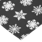 Nappe Snowflakes Ikat - Noir et blanc (Angle)
