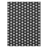 Nappe Snowflakes Ikat - Noir et blanc (Devant)
