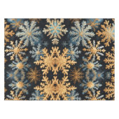 Nappe  Snowflakes Magic Christmas Black Gold Blue (Devant (Horizontal))