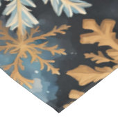 Nappe  Snowflakes Magic Christmas Black Gold Blue (Angle)