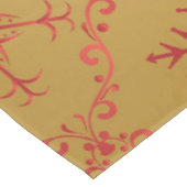Nappe Snowflakes or sur le motif rouge Noël (Angle)