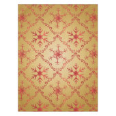 Nappe Snowflakes or sur le motif rouge Noël (Devant)