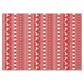 Nappe Snowflakes rouge et blanc de rennes de Noël classi (Devant (Horizontal))
