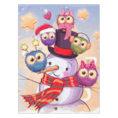 Nappe Snowman & Owls (Devant)