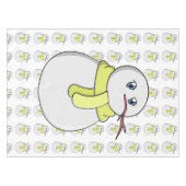 Nappe Snowman portant une écharpe jaune (Devant (Horizontal))