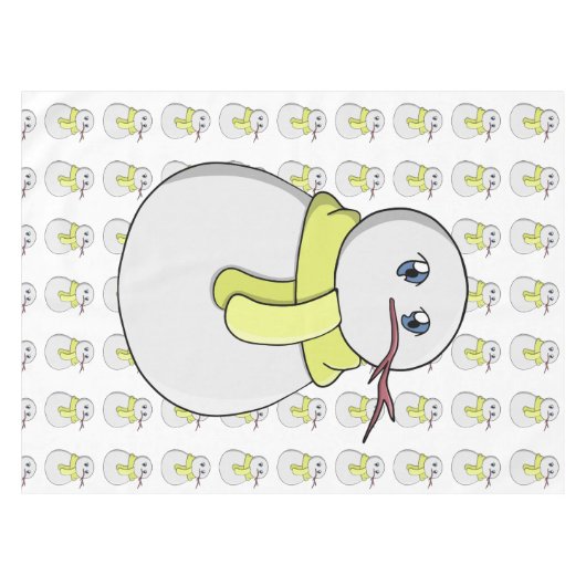 Nappe Snowman portant une écharpe jaune (Devant (Horizontal))