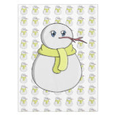 Nappe Snowman portant une écharpe jaune (Devant)