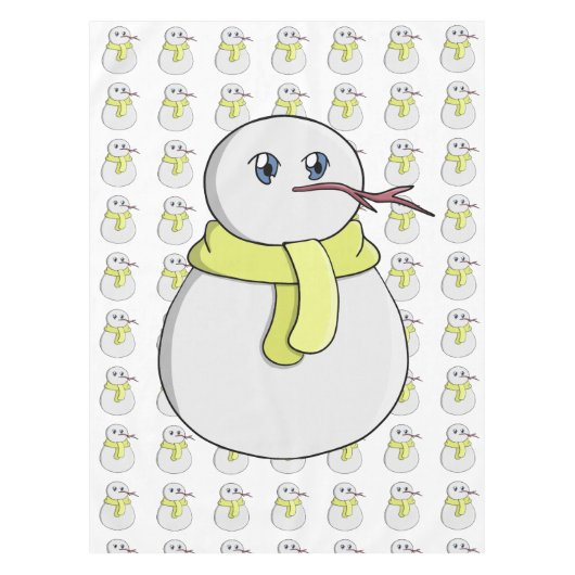 Nappe Snowman portant une écharpe jaune (Devant)