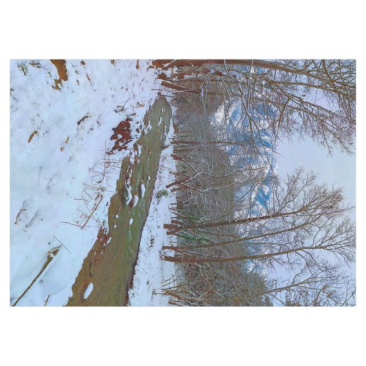 Nappe Snowy Trees Creek Forest Mountain (Devant (Horizontal))