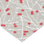 Nappe Snowy Winterberry Trees Motif | Champignons | (Angle)