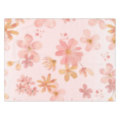Nappe Soft Pink Floral Blossom Dining Tablecloth (Devant (Horizontal))