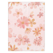 Nappe Soft Pink Floral Blossom Dining Tablecloth (Devant)