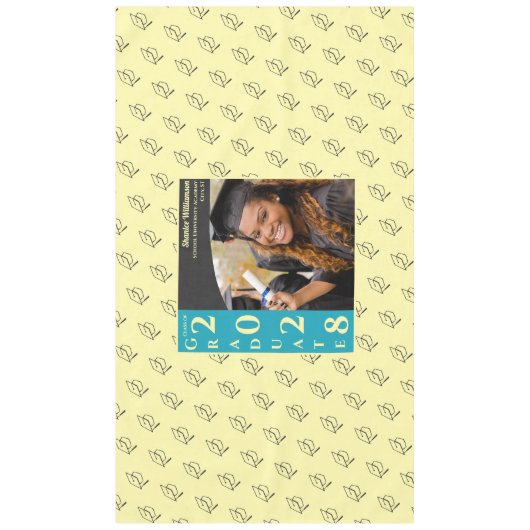 Nappe Soft Yellow Modern Graduation Photo Cap Pattern (Devant)