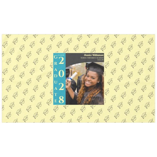 Nappe Soft Yellow Modern Graduation Photo Cap Pattern (Devant (Horizontal))