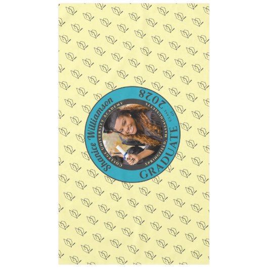 Nappe Soft Yellow Modern Graduation Photo Cap Pattern (Devant)