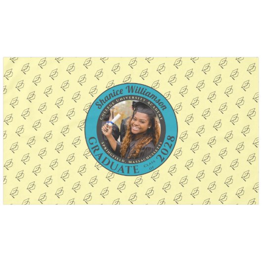Nappe Soft Yellow Modern Graduation Photo Cap Pattern (Devant (Horizontal))