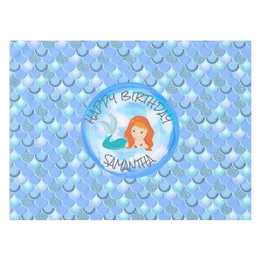 Nappe Soirée d'anniversaire de la Sirène (Devant (Horizontal))