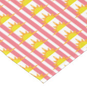 Nappe Soleil jaune orange sur bandes roses (Angle)