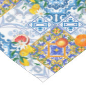 Nappe soleil sicilien, citron, majolica, (Angle)