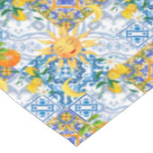 Nappe Soleil sicilien, citron, majolica, Coureur de tabl (Angle)