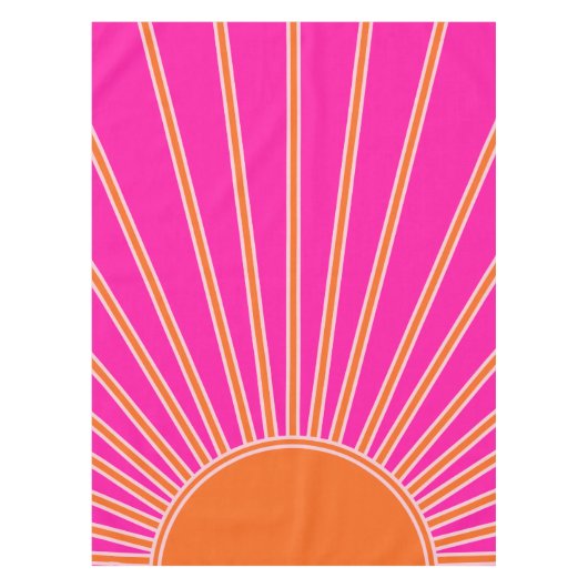 Nappe Soleil Sunrise Hot Rose Et Orange Preppy Sunshine (Devant)