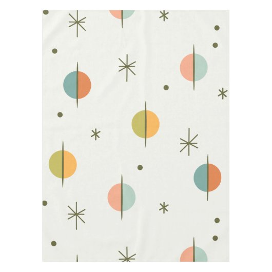 Nappe Sphères et étoiles Abstraites modernes du milieu d (Devant)