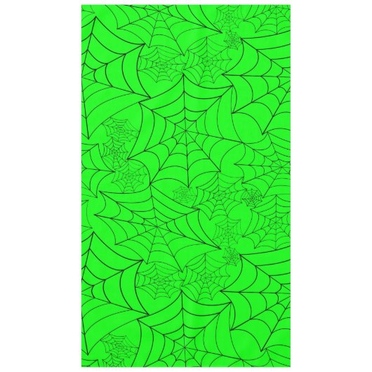 Nappe spiderweb halloween gothic spider web acid green (Devant)