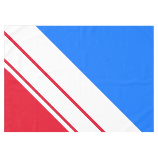 Nappe Sporty Bright Red Blue White Slant Racing Stripes (Devant (Horizontal))