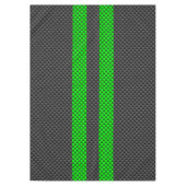 Nappe Sporty Green Carbon Fiber Style Racing Stripes (Devant)