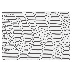 Nappe Spots et bandes 2 en noir et blanc